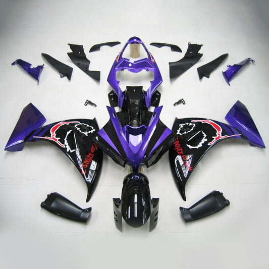 Amotopart Yamaha 2012-2014 YZF 1000 R1 Black Purple Fearing Kit