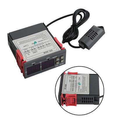 STC-3028 Termostato regolatore di temperatura e umidità digitale a doppio display + sonda