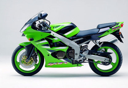 Amotopart rivestimento Kawasaki ZX6R 636 (2000-2002) Kit di paura verde