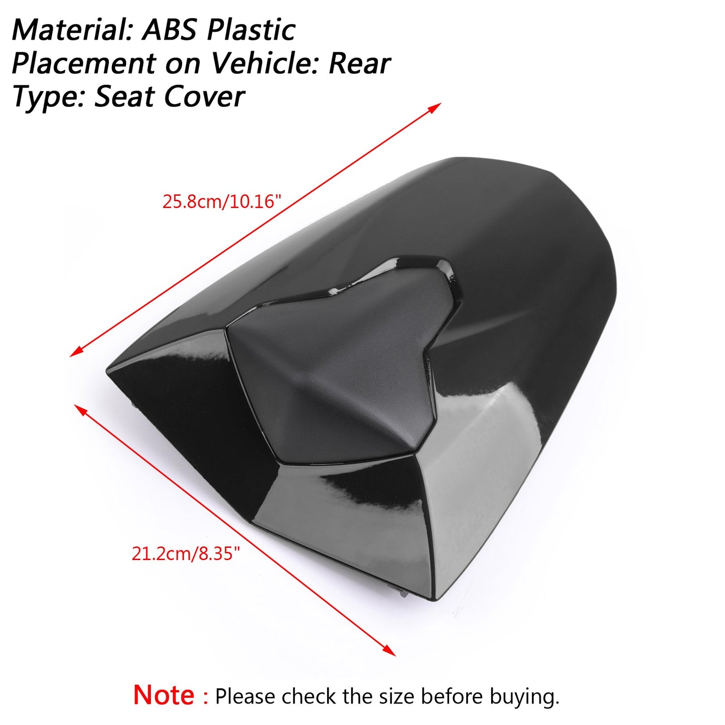 Coprisella passeggero posteriore in ABS per Triumph Daytona 675 e 675R 2013-2018 Generico