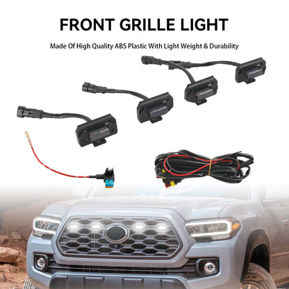 Luci della griglia a LED da 4 pezzi adatte per Toyota Tacoma TRD Off Road e TRD Sport 2020-2023