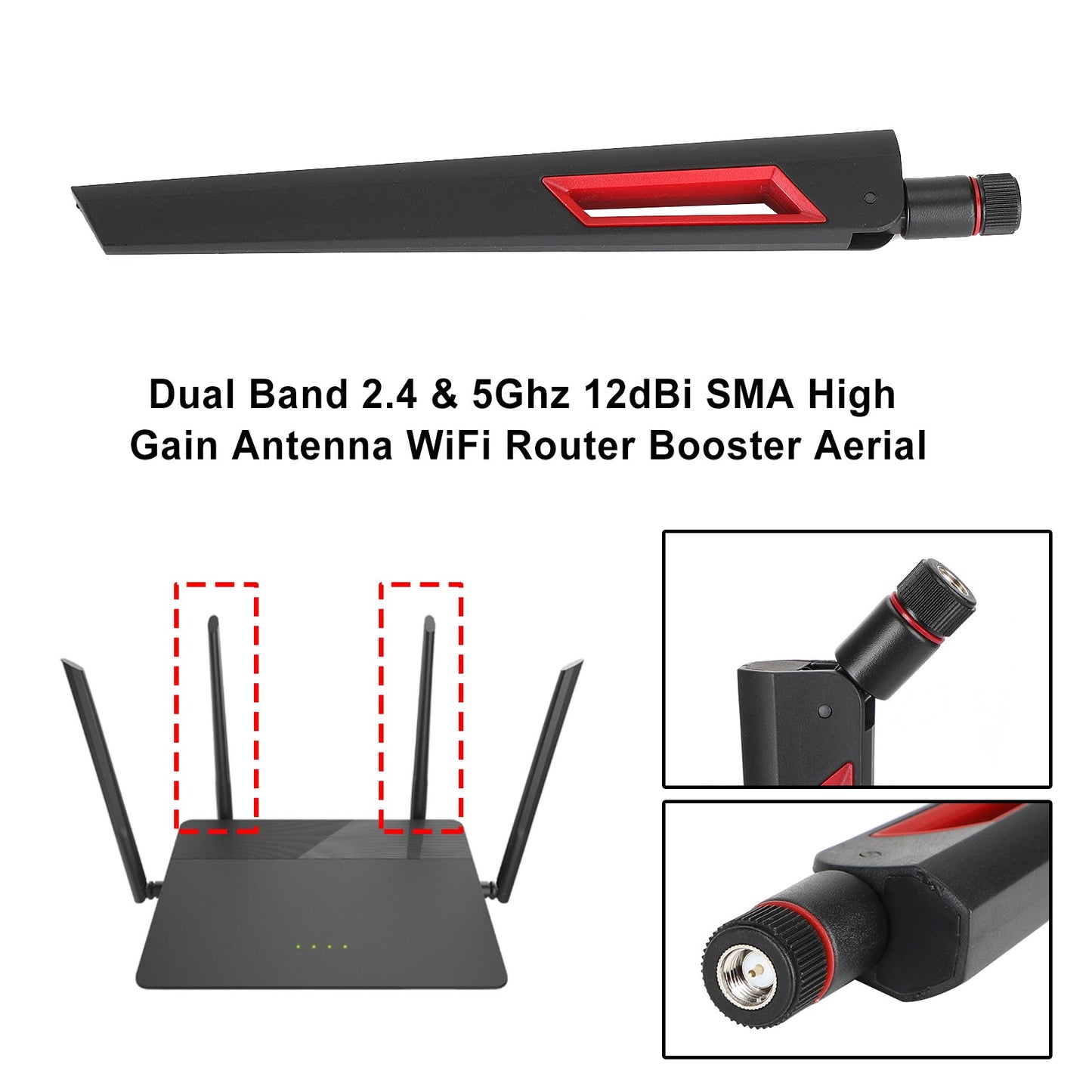 12dBi 2.4G 5G 5.8G Dual Band Antenna Connettore SMA/RP-SMA Router WiFi Antenna