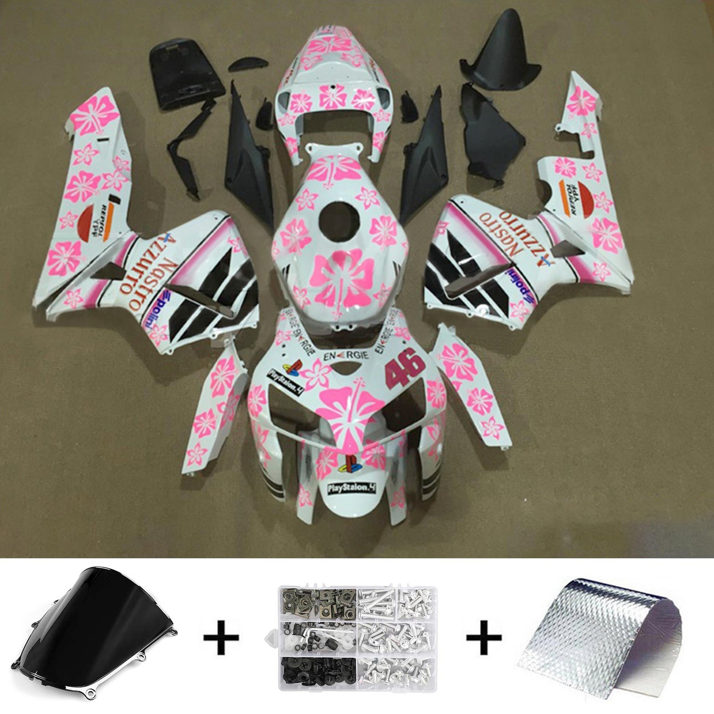 Amotopart Honda CBR600RR 2005-2006 F5 Kit carena Carrozzeria Plastica ABS