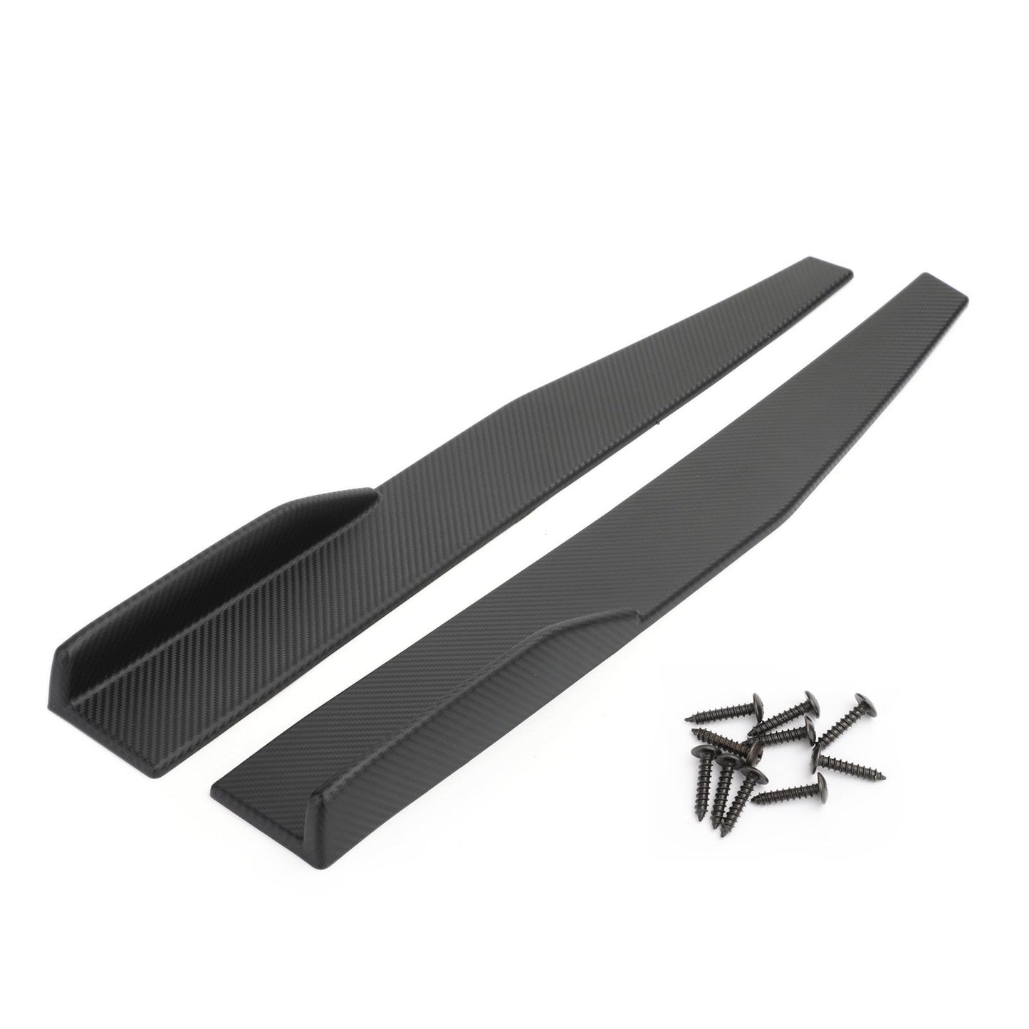 Coppia 86 cm auto in fibra di carbonio minigonne laterali Rocker Splitter diffusore Winglet Wings generico
