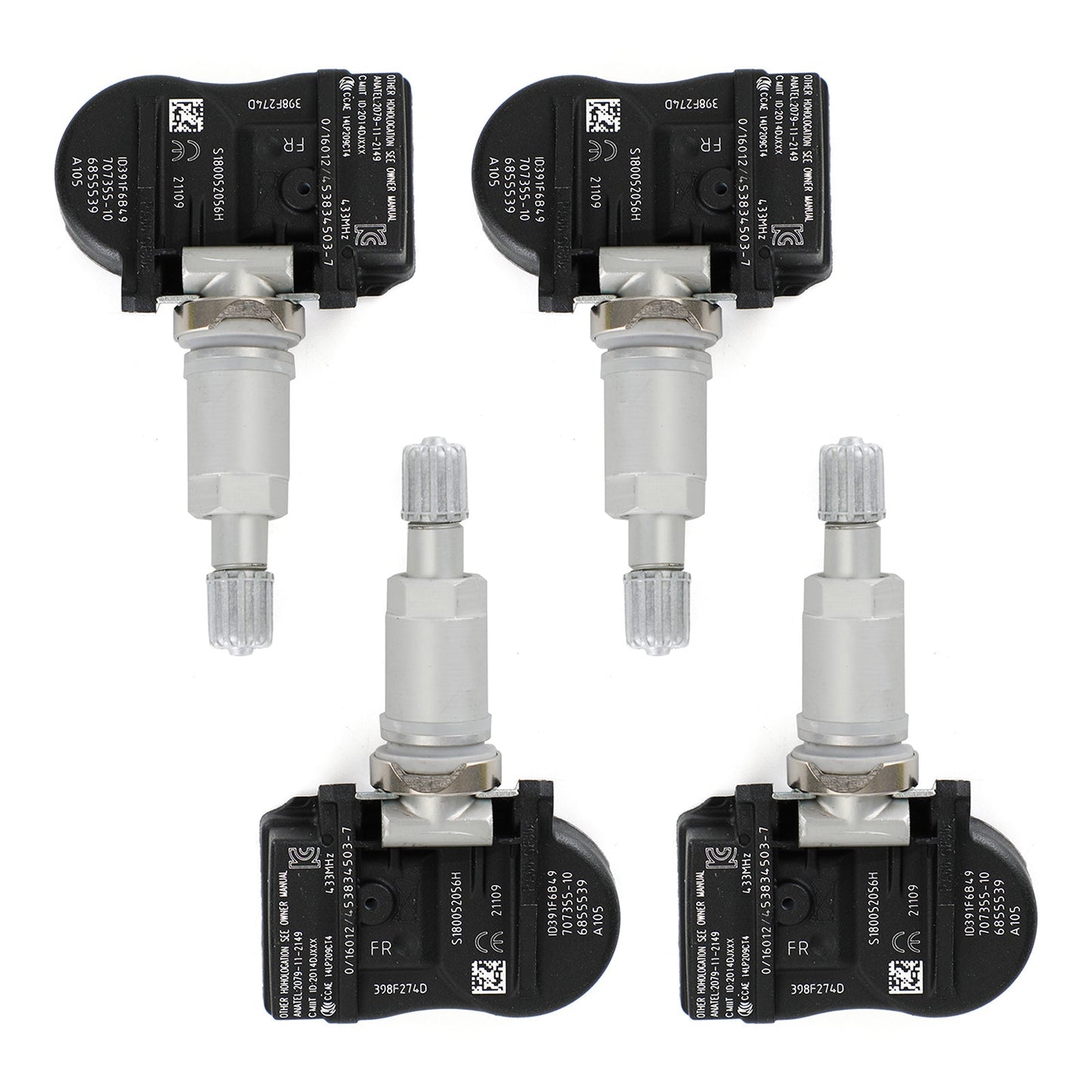4 sensori TPMS pressione pneumatici 6855539 per BMW 2014-2018 M3 M4 F30/F32 F80/F82 generico