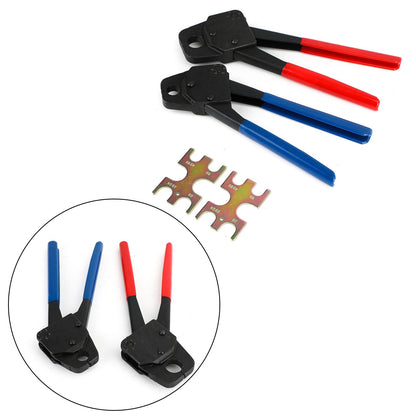 2 Pex Crimper 1/2" e 3/4" Plumbing Crimping Gonogo Set Angle Gauge Tools Combo