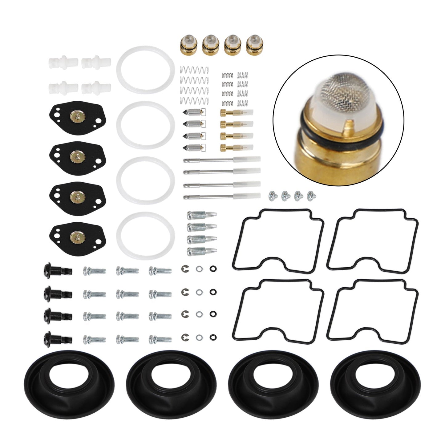 Suzuki DRZ400 DRZ400E DRZ400S DRZ400SM 4X Carburatore Ricostruzione Kit di Riparazione