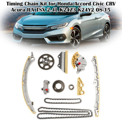 Kit catena di distribuzione Honda Civic Crosstour 2.4L 2354CC L4 DOHC K24Z7 K24Z3 2012-2015 Fedex Express