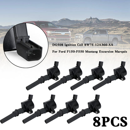 8x DG508 Bobina di accensione 8W7E-12A366-AA Per F150-F550 Mustang Excursion Marquis Generico