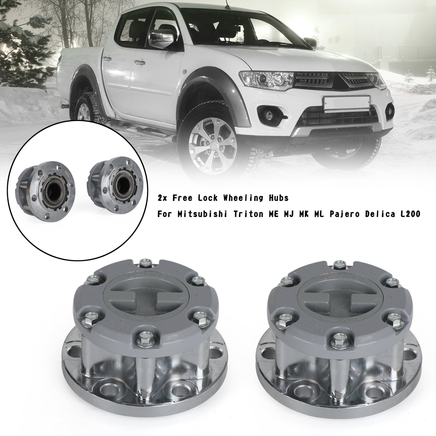 6941324497715 2x mozzi ruota di bloccaggio gratuiti per Mitsubishi Triton ME MJ MK ML Pajero Delica L200 generico