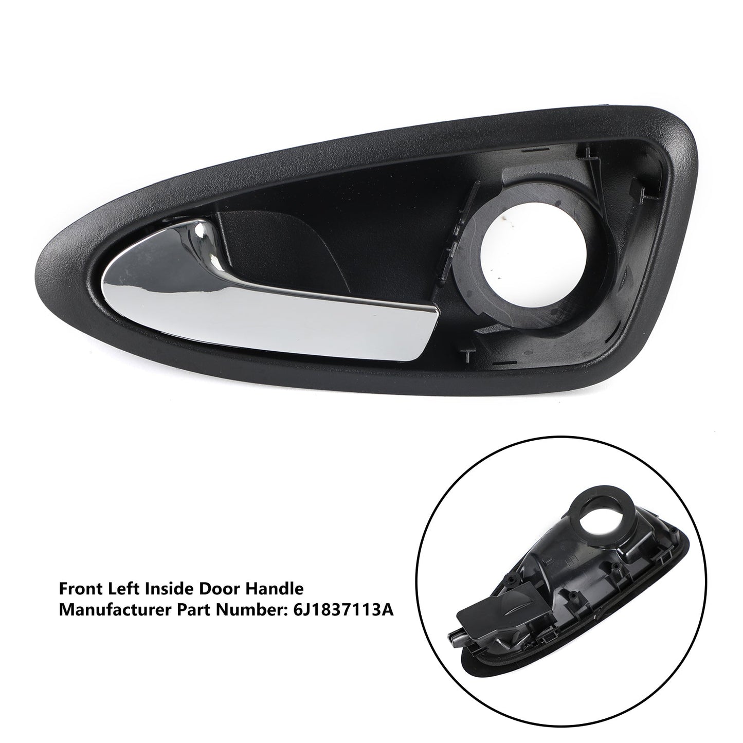 Maniglia per porta interna interna anteriore sinistra 6J1837113A Per Seat Ibiza IV 2009-2012 Generico