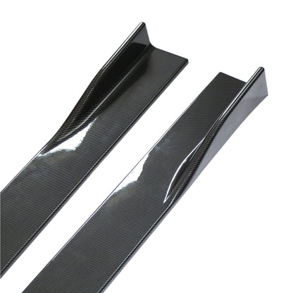 86.6" Universal Side Skirt Extensions Rocker Panel Splitter Lip Look in fibra di carbonio Generico