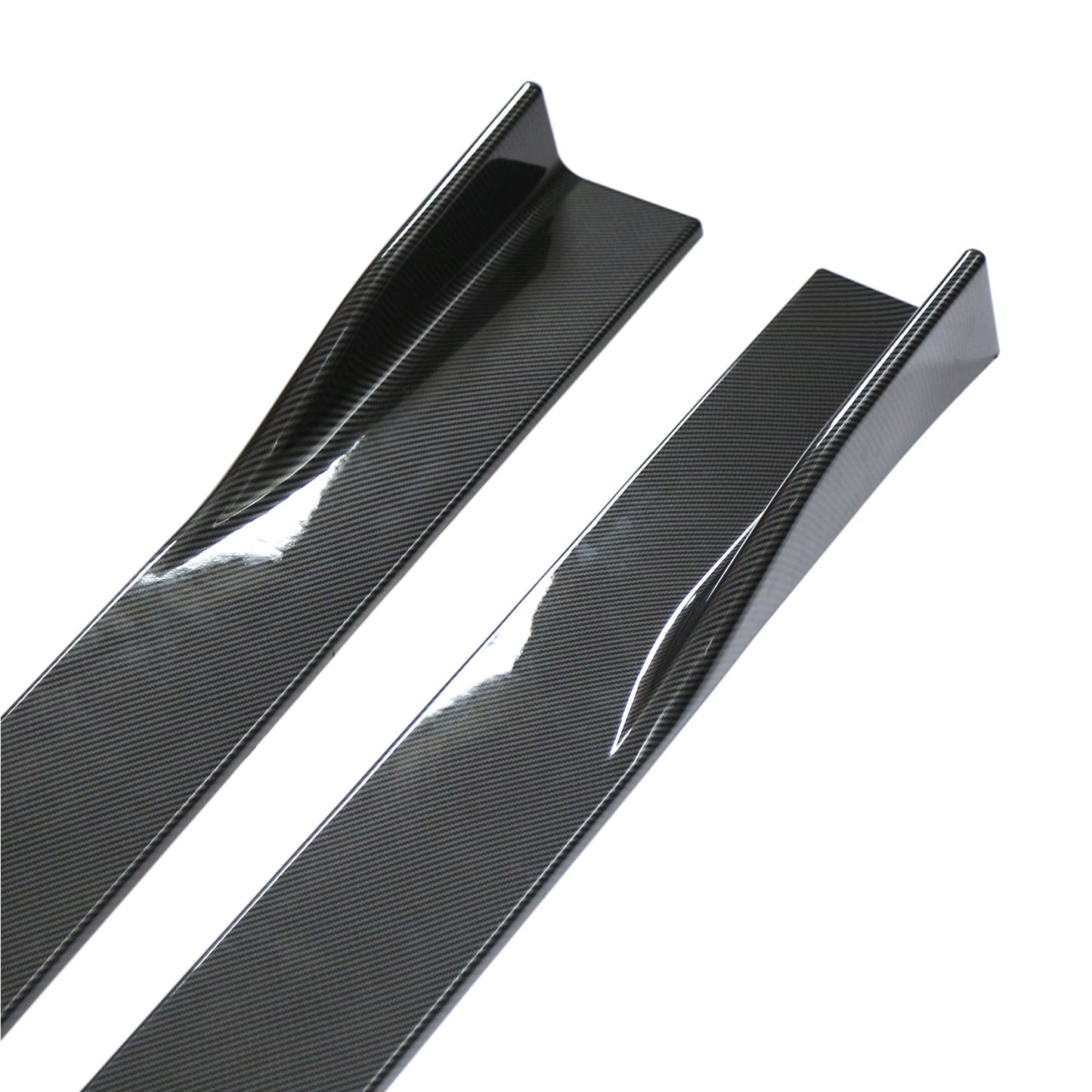 78.7" Universal Side Skirt Extensions Rocker Panel Splitter Lip Fibra di carbonio Generico