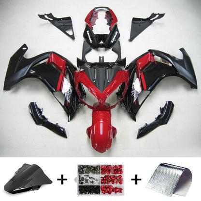 Amotopart 2012-2016 Kawasaki Ninja 650 kit di rivestimento rosso nero