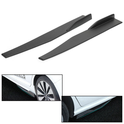 Coppia 86 cm auto in fibra di carbonio minigonne laterali Rocker Splitter diffusore Winglet Wings generico