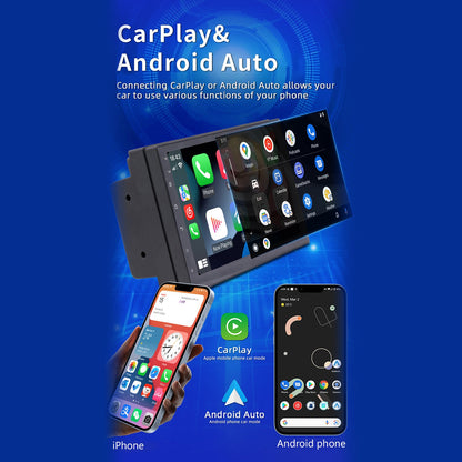 Lettore MP5 stereo per auto Android 10 da 7" 2G+64G Quad Core GPS WiFi Bluetooth Carplay