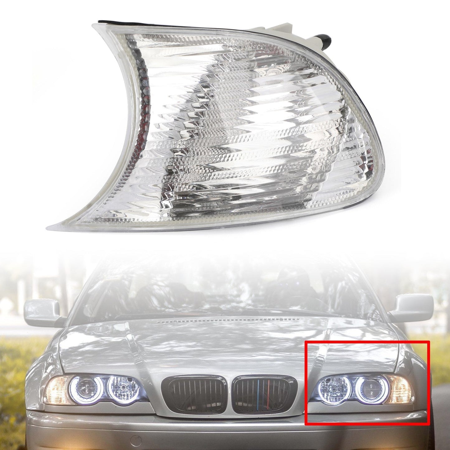 Luci d'angolo sinistra/destra Indicatori di direzione per BMW E46 2 porte 1998-2001 Generico