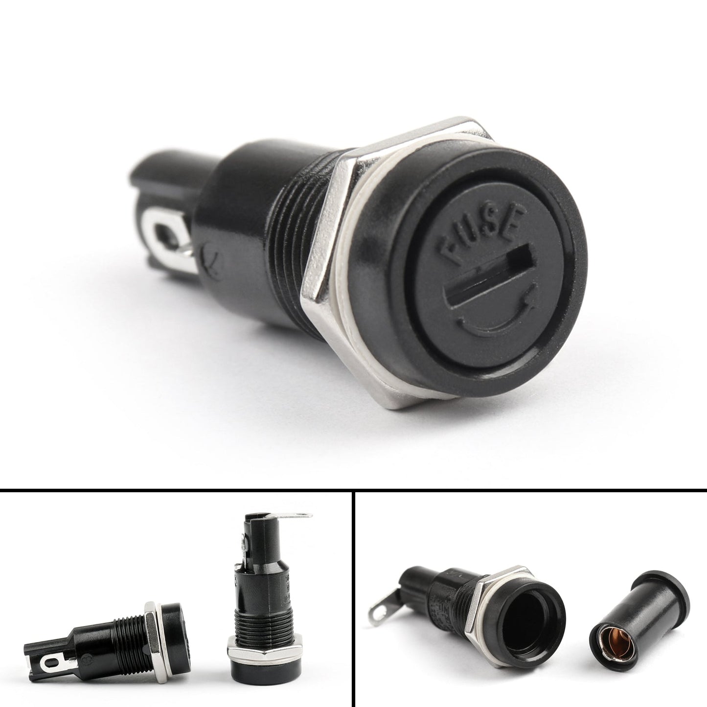 8PCS SCI R3-11 Supporto per fusibili telaio per montaggio a pannello per fusibili in vetro 5x20mm 10A 250V