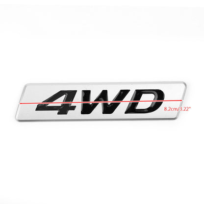 New Metal 4WD Emblem Car Fender Trunk Portellone Distintivo Decalcomanie Adesivo 4WD 4X4 SUV Generico