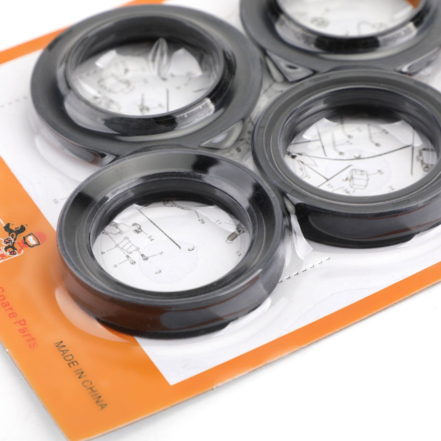 Paraolio forcella anteriore Set polvere d'olio per Honda CR125R 1981 1982 1983 XR250R 1984 1985 Generico