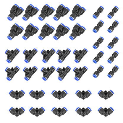 Raccordi per linea pneumatica con connettore a pressione in plastica da 40 pezzi, diametro esterno 6 mm