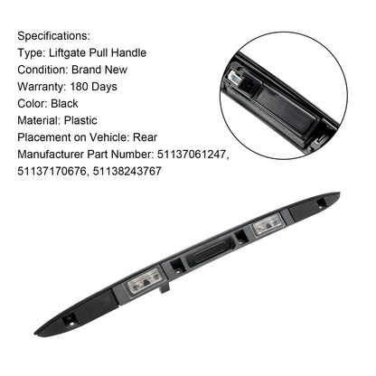 Impugnatura targa coperchio bagagliaio con pulsante chiave 51137170676 Fit BMW X5 E53