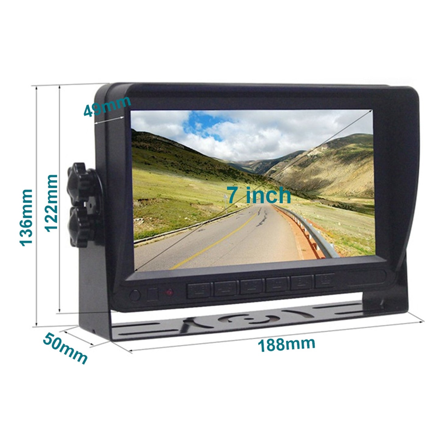 Kit telecamera di backup per retrovisione AHD 1080P wireless con display da 7 pollici per rimorchio per camion