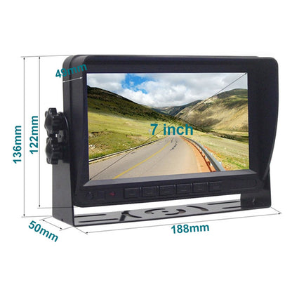 Kit telecamera di backup per retrovisione AHD 1080P wireless con display da 7 pollici per rimorchio per camion