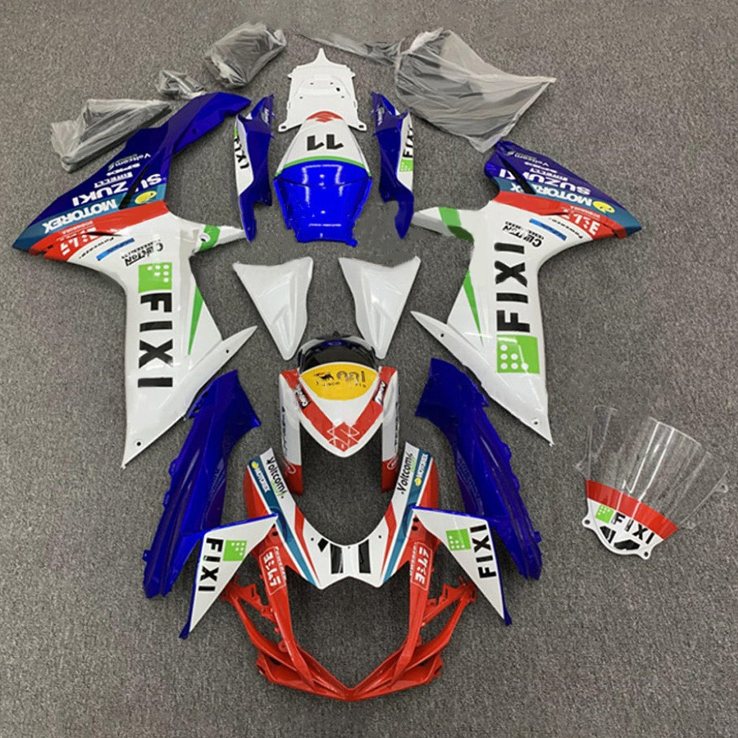 Amotopart Kit carena Suzuki GSXR 600/750 2011-2025 K11 Carrozzeria Plastica ABS