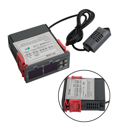 STC-3028 Termostato regolatore di temperatura e umidità digitale a doppio display + sonda