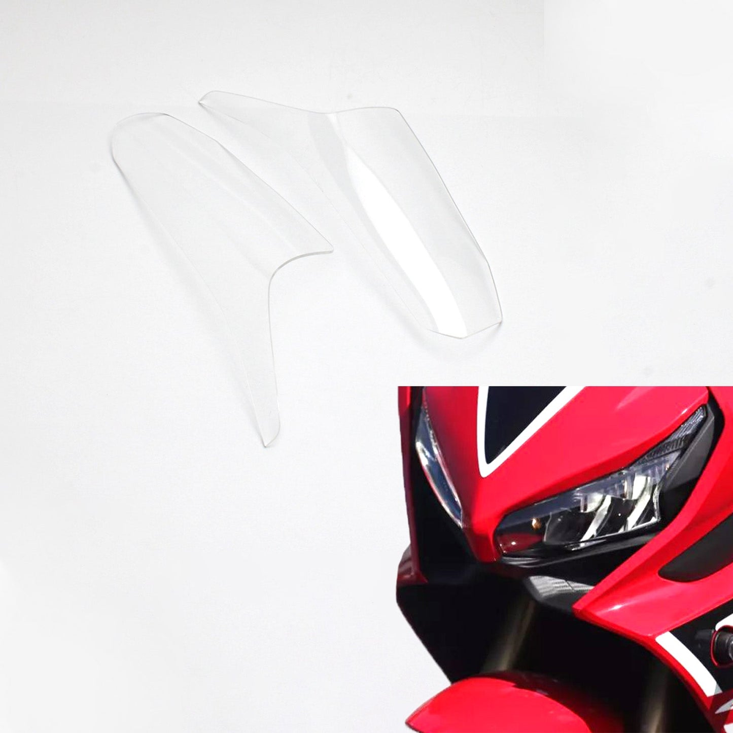 Lente lampada frontale Protezione lente faro adatta per Honda Cbr650R 2019-2021 Fumo generico