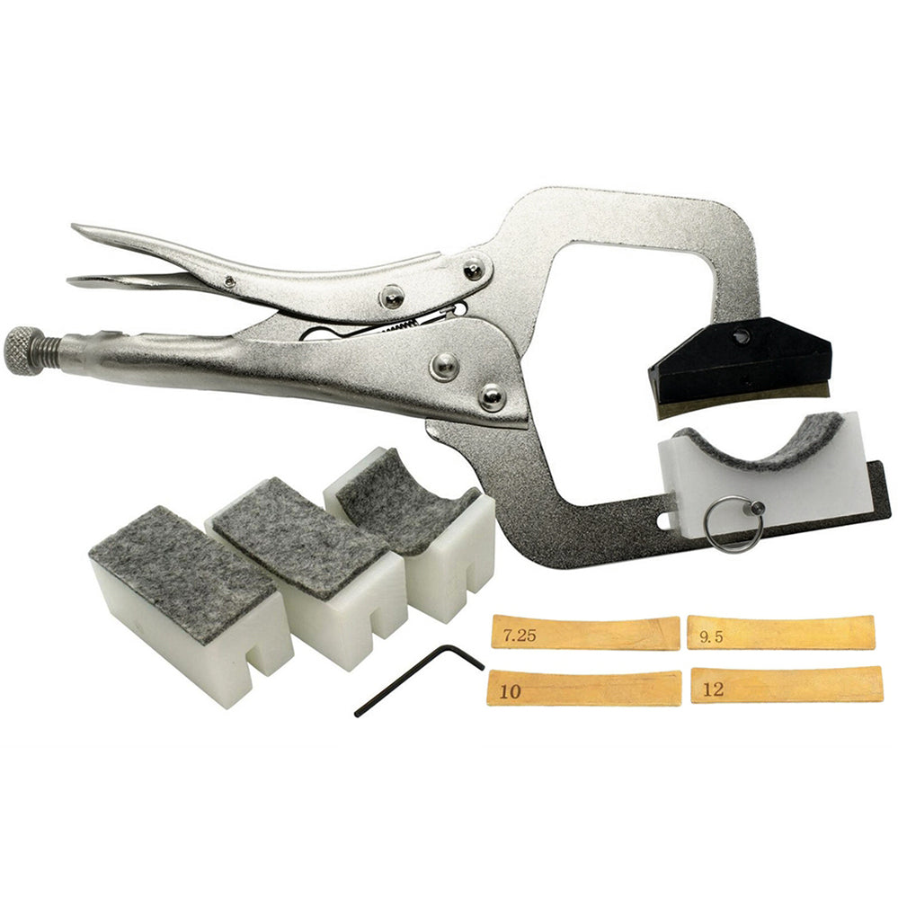 Morsetto per pressa per tasti per chitarra portatile con 4 presse per collo imbottite Strumento di riparazione per chitarra