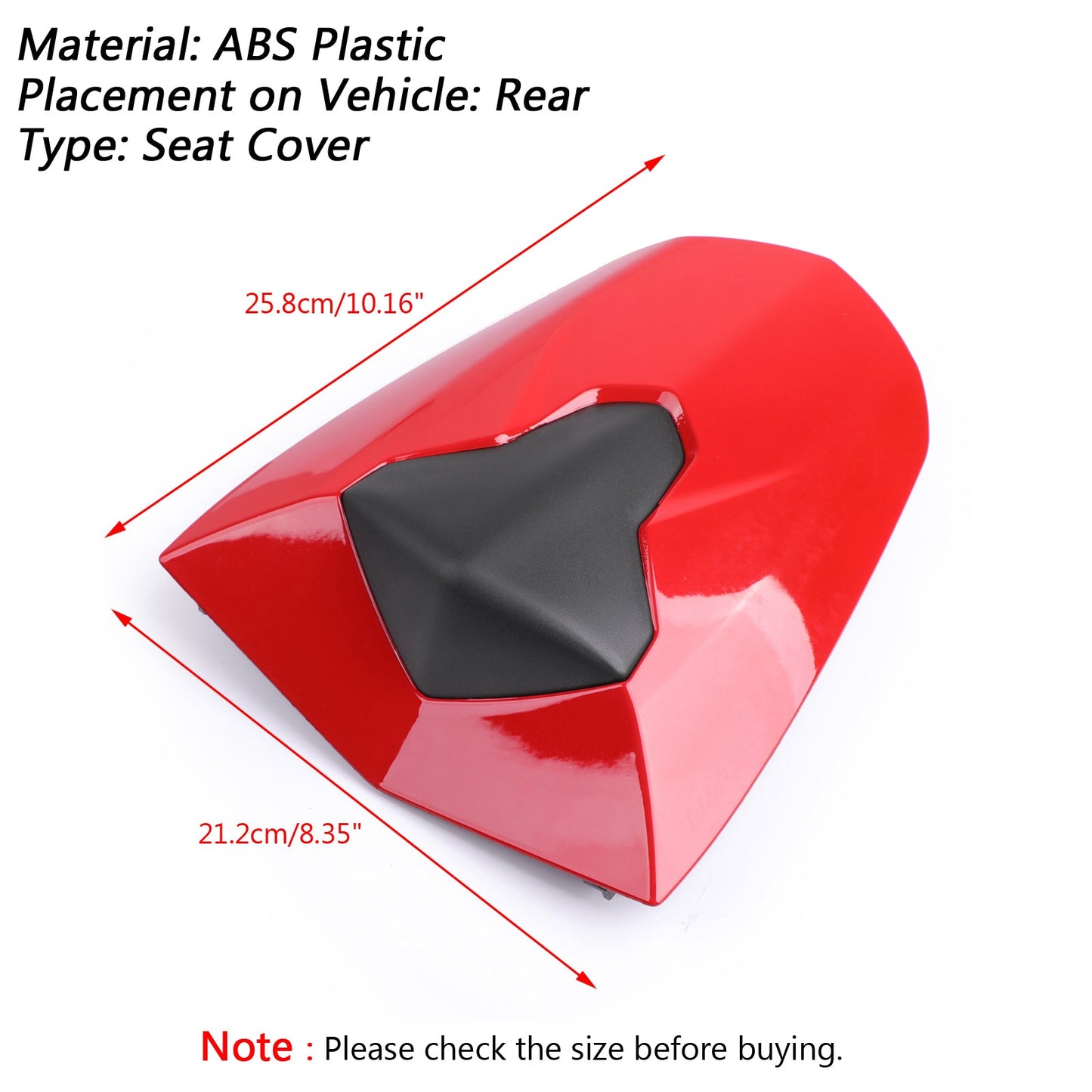 Daytona 675 e 675R 2013-2018 Coprisedile passeggero posteriore in ABS