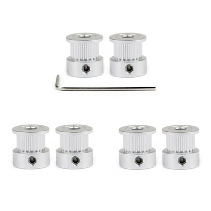 6Pcs GT2 20T 5mm Bore Puleggia per cinghia dentata in alluminio per parti di stampanti 3D