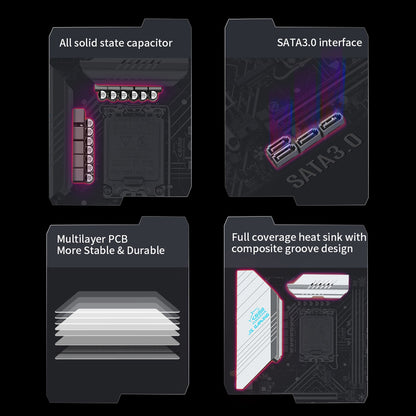 Scheda madre B760M-K Memoria DDR4 LGA-1700 pin La doppia interfaccia M.2 supporta il Wi-Fi