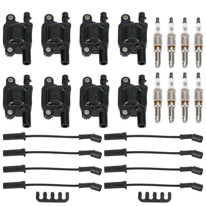 8 PZ Silverado 1500 Tahoe GMC Piazza Bobina di Accensione + Candela + Fili 12611424 8125706160 D510C E893 UF-413 UF413 12570616