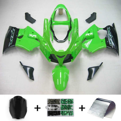 Amotopart 2000-2002 Kawasaki ZX6R Cladding Gloss Green Kit