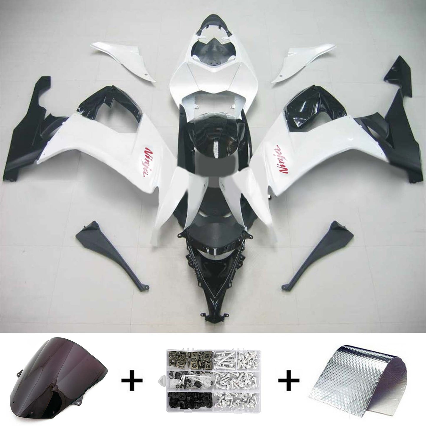 Amotopart Kawasaki ZX10R 2008-2010 Kit Wei? Esguise