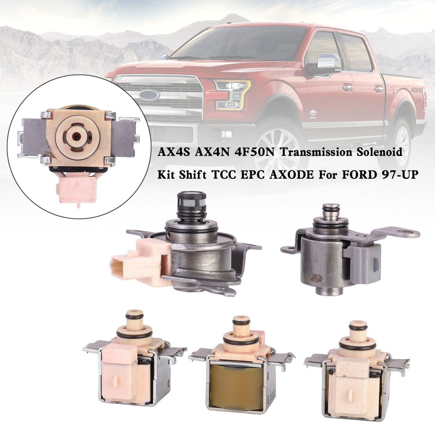 Ford 97-UP AX4S AX4N 4F50N Kit solenoide cambio cambio TCC EPC AXODE