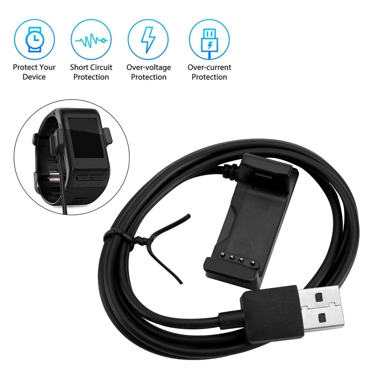 Caricatore USB Cavo dock di ricarica adatto per Garmin Vivoactive HR GPS Smart Watch