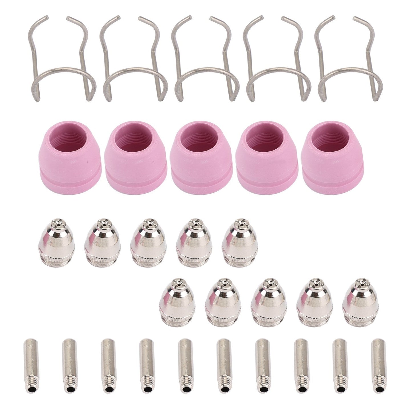 Areyourshop 30Pc AG-60 SG-55 Plasma Cutter Torch Consumabili Punte degli elettrodi Guida allo scudo