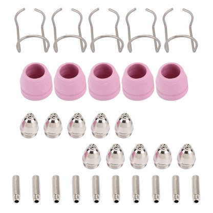 Areyourshop 30Pc AG-60 SG-55 Plasma Cutter Torch Consumabili Punte degli elettrodi Guida allo scudo