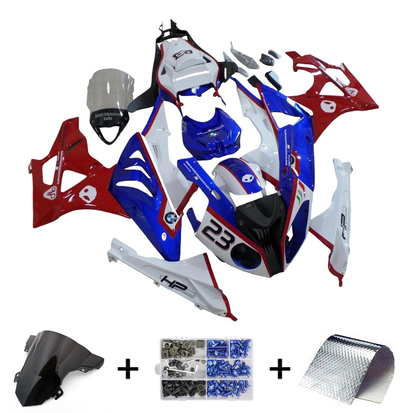 Amotopart BMW S1000RR 2015-2016 Kit Carena Carrozzeria Plastica ABS