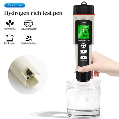 Penna per test portatile 4 in 1 ricca di idrogeno Tester per misuratore di qualità dell'acqua PH/ORP/TEMP