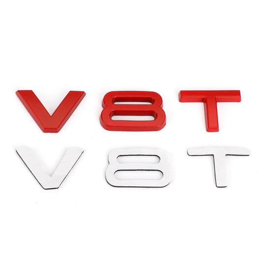 Distintivo dell&#39;emblema V8T adatto per AUDI A1 A3 A4 A5 A6 A7 Q3 Q5 Q7 S6 S7 S8 S4 SQ5 rosso generico