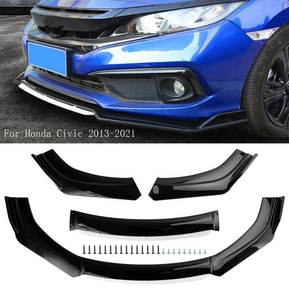 Protezione universale per diffusore splitter per paraurti anteriore per auto universale nero bianco