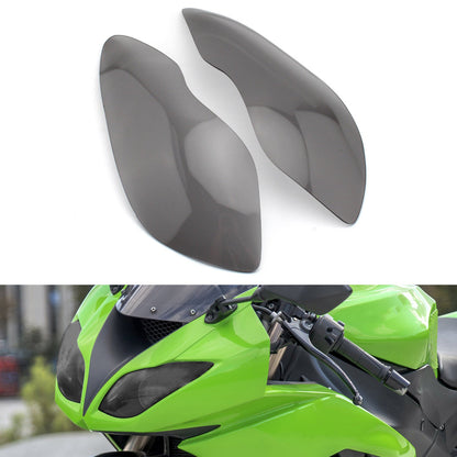 Coperchio di protezione lente faro anteriore adatto per Kawasaki Zx-636R Zx-6R 09-18 fumo generico