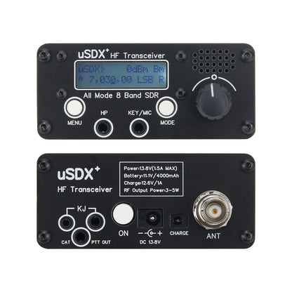 NUOVO Ricetrasmettitore HF USDX + HF Ham Radio QRP Ricetrasmettitore CW 3W-5W All Mode 8 Band
