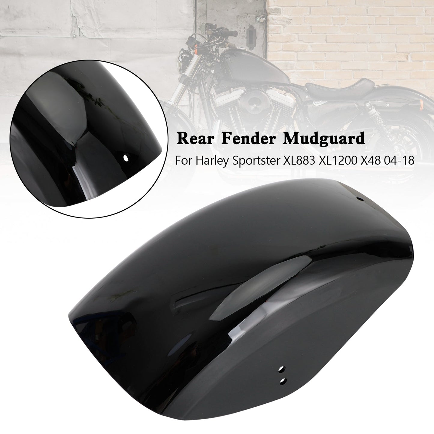 2004-2018 Sportster XL883 XL1200 X48 Forty-Eight ABS parafango posteriore parafango