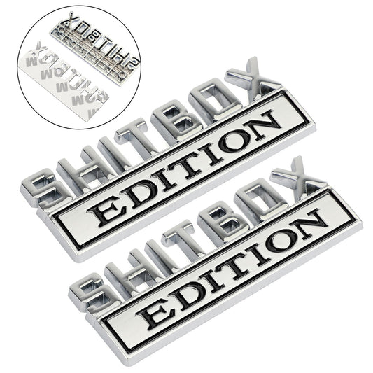 2pc Shitbox Edition Emblem Decal Badge Adesivi per Ford Chevr Car Truck #B Generico